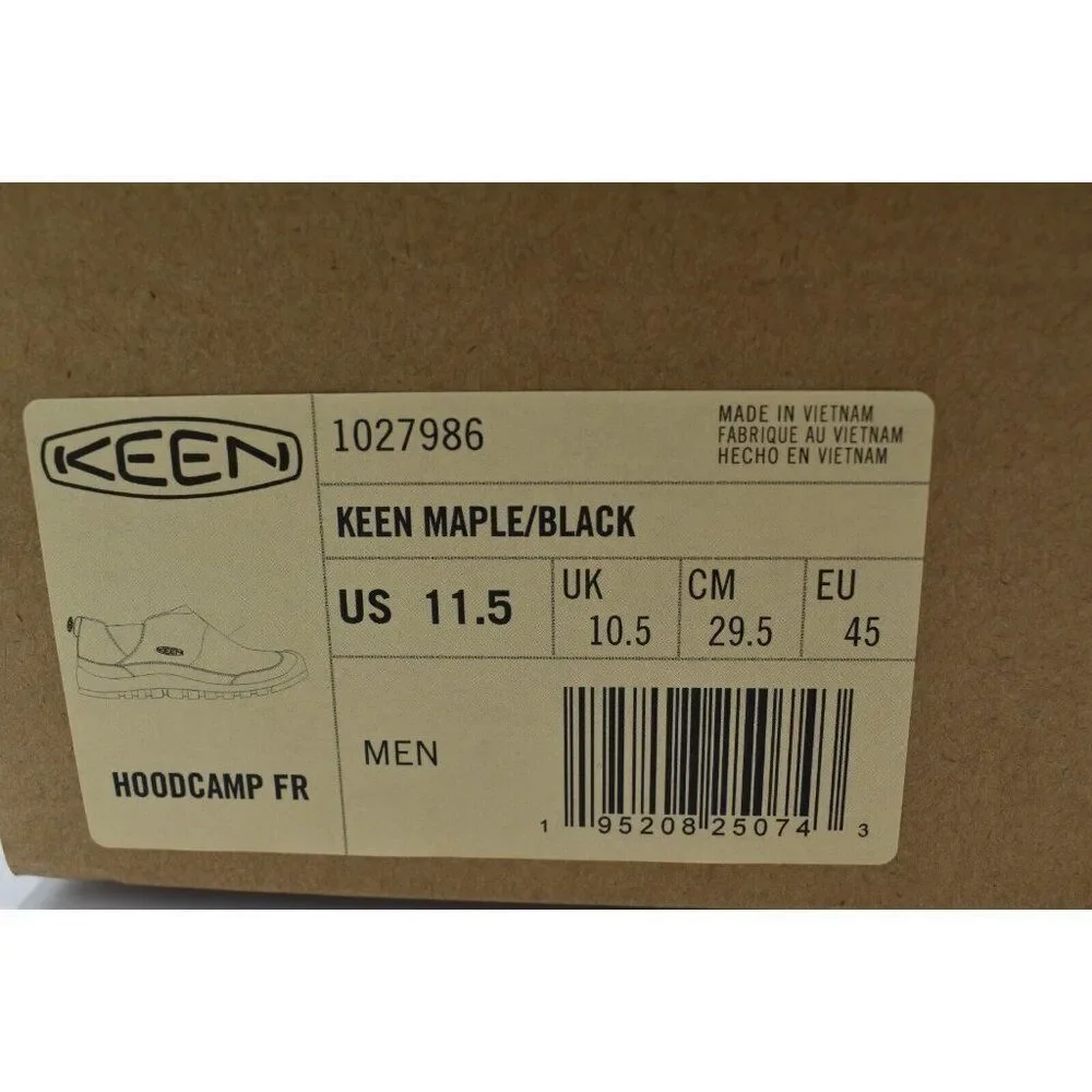 Keen Mens Size 11.5 Hoodcamp FR Maple Black Slip On‎ Shoes